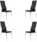 MOMMA HOME Set de 4 Sillas - Modelo Cami - Color Negro/Plata - Material Ecopiel/Metal Cromado - Medidas 46 x 54 x 101 cm