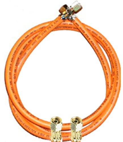 Propan-Gasschlauch 200 cm WINTERFEST 2 X 1/4 links (für Gewinden-Außenmaßen mit ca. 12-13mm)