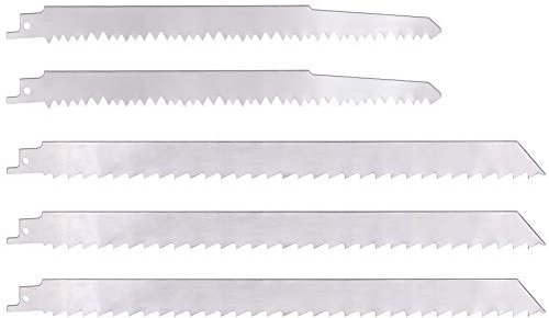 Stainless Steel Reciprocating Saw Blades for Meat, Big Tooth Unpainted Reciprocating Saw Blades for Food Cutting, Big Animals, Frozen Meat, Beef, Sheep, Cured Ham, Turkey, Bone