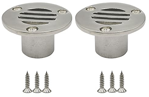 316 Edelstahl Bootsboden Deck Abfluss Scupper 46 x 22,5 mm für Boot Yacht Deck Drainage Ersatz 2 Stück