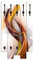 ARTLAND Wandgarderobe Garderobenpaneel Holz mit 8 Haken 63x114 cm Design Garderobe mit Motiv Abstrakt Design Modern Orange U1UO