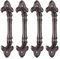 Relaxdays 2 x Möbelgriff Vintage, Türgriffe antik für Schränke, Schubladen, Schiebetüren, Gusseisen, Schrankgriffe, 20 cm, braun