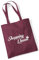 Huuraa Einkaufsbeutel Shopping Queen Geschenk 10 Liter Burgundy Baumwolle Shopping Queen Überraschung
