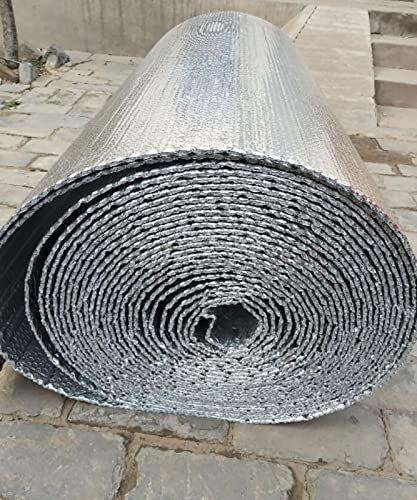 Yimihua Rollo Aislante Termico 3-4mm Burbujas Aislamiento de Lámina Autoadhesivo Aislante Termico para Paredes parasoles termicos para Furgonetas,Aislante Radiador(Size:1x30m/3.2x98.4ft)