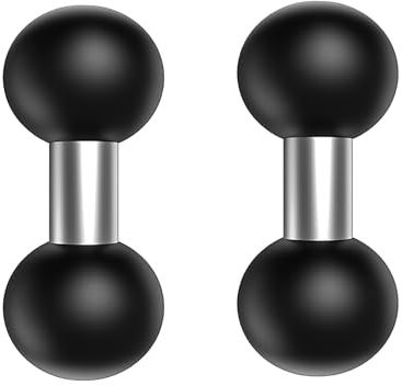Ball Adapter Ball Mount Double Heads 25.4 mm (1 Inch) Compatible with RAM Dual Ball Base Arms GPS Mounts (Pack of 2 SZZS-R11)