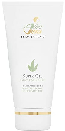Aloe Vera Cosmetic Tratz Super Gel Gentle Skin Serie | 99,8% Bio Active Aloe Vera Gel | Aktiv-Serum für alle Hauttypen | rei von Duftstoffen, Mineralölen, Parabenen und PEG’s