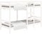 vidaXL Etagenbett Hochbett Schlafzimmerbett Stockbett Holzbett Bettgestell Bettrahmen Massivholzbett Bett Weiß 90x200cm Massivholz Kiefer