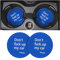 8sanlione 2 Pack Car Cup Holder Coasters, 2.75 Inch Non-Slip PVC Insert Cup Coaster, Anti-Scratch Auto Cup Mats for Women Men, Vehicle Interior Accessories Universal for Car, SUV, Truck (D Blue/2PCS)