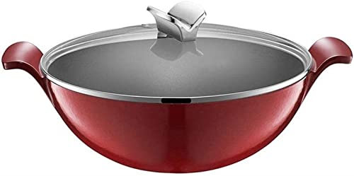 TATSEN 5L Enamel Cast Iron Wok Thickened binaural Wok Stew Cooker Gas Induction General Cast Iron Cooking Pan Kitchen Bar Utensil