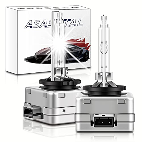 Asasytal D1S Xenon Scheinwerfer, 35W 6000K HID Konvertierung, Diamantweiß +300% Superhell, IP68 Wasserdicht, Bi-Xenon, Langlebiges Umrüst Upgrade, 1 Paar
