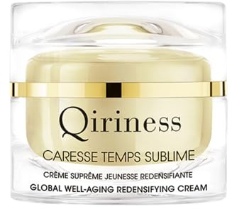 Qiriness - Crème Anti-âge Globale - Acide Hyaluronique & Rétinol - Caresse Temps Sublime - Rose Bulgare & Complexe EOS - Pour le Visage - Tous Types de Peaux - 50 ml