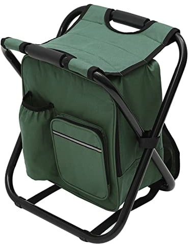 Klappbarer Stuhl, 2-in-1, zusammenklappbar, Angelstuhl, Tasche, Camping-Angelstuhl, Stabiler, bequemer Hocker, tragbarer Rucksack, Sitztasche, wirtschaftlicher Angelstuhl Good