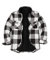 ZENTHACE - Camicia giacca da uomo in flanella foderata in caldo pile Sherpa, a quadri (interamente foderata in pile Sherpa), M