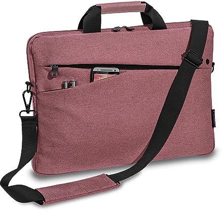 Pedea Laptoptasche Fashion Notebook-Tasche bis 15,6 Zoll (39,6 cm) Umhängetasche mit Schultergurt, rosa/schwarz