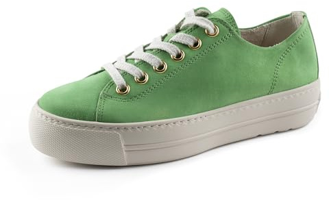 Paul Green Damen SUPER Soft Pauls, Frauen Low-Top Sneaker,schnürschuhe,schnürer,Plateausohle,Halbschuhe,straßenschuhe,Hellgrün (Kiwi),41 EU / 7.5 UK