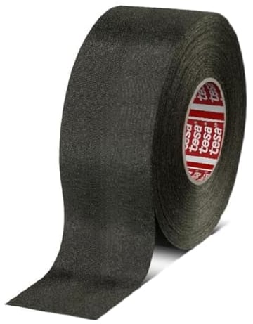 Tesa 51036 - Cinta adhesiva de tela PET para cableado, protección contra la abrasión, altas temperaturas, máxima flexibilidad, sin disolventes, perfecta para aplicaciones de motor (38 mm x 25 m)