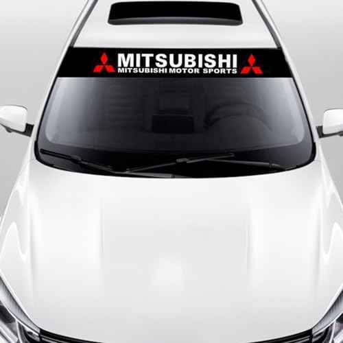 RGFGFGD Windschutzscheiben Aufkleber, für Mitsubishi L200 EVO Grandis Fortls Colt i-MiEV Eclipse Attrage Auto Fenster Aufkleber Frontscheiben Aufkleber Sonnenschutzstreifen