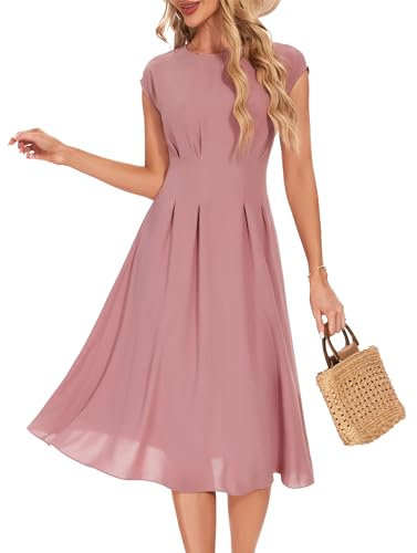 Wedtrend Kleider Damen Sommer Elegant Umstandskleid Sommer Damen Kleider Elegant Festlich Kleid Blush Damen Festlich WTP30012 Blush M