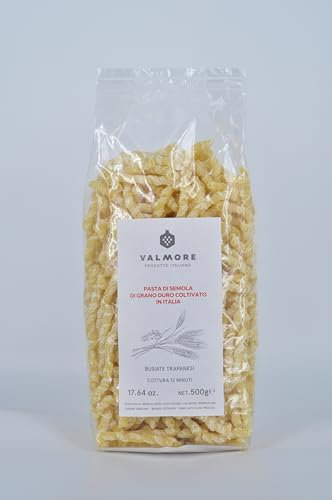 Busiate trapanesi al Pistacchio - Pasta di semola di grano duro 100% Siciliano, produzione artiginale trafilata al bronzo in Sicilia (Busiate trapanesi al pistacchio 500g)