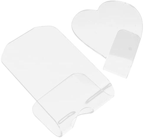 Healeved 2pcs Acrylic Handheld Makeup Mixing Palette Manicure and Cosmetic Display Tray for Diy Eyeshadow and Nail Art Ergonomic Design for Easy Use