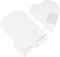 Healeved 2pcs Acrylic Handheld Makeup Mixing Palette Manicure and Cosmetic Display Tray for Diy Eyeshadow and Nail Art Ergonomic Design for Easy Use