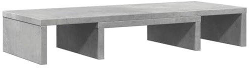 vidaXL Supporto Monitor Regolabile Grigio 60x24x10,5 cm in Truciolato, Rialzo per Monitor, Supporto per Monitor per scrivania, Rialzo per Supporto per Monitor