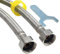 CYILIUEN Pack of 2 30 cm M10 x 1/2 Kitchen Flexible Pipes Flexible Tap Connector Pipes with Installation Tools, Tap Fittings for Kitchen Sink, Bathroom Basin, 1407D8