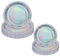 CEILIWEN Iridescent Paper Plates - 50 Holographic 9 Dinner and 7 Side Plates for Parties (Iridescent Silver)