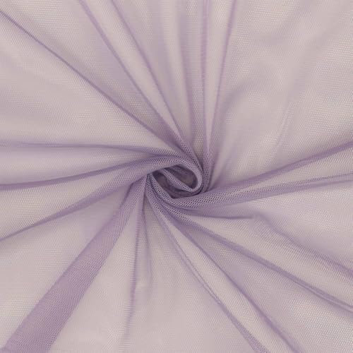 Softtüll Stoff, weicher Tüll, Tüllstoff als Meterware, Kostümstoff, Dekostoff, uni flieder (Länge am Stück: ab 100cm / Breite: 155cm)