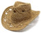 Chapeau de Cowboy Western pour Femme et Homme Été Shapeable Paille Creusé Soleil Casquette Plage Extérieur Pêche Cowboy Chapeau Souple Plage Chapeaux Western Femme et Homme (Khaki, One Size)