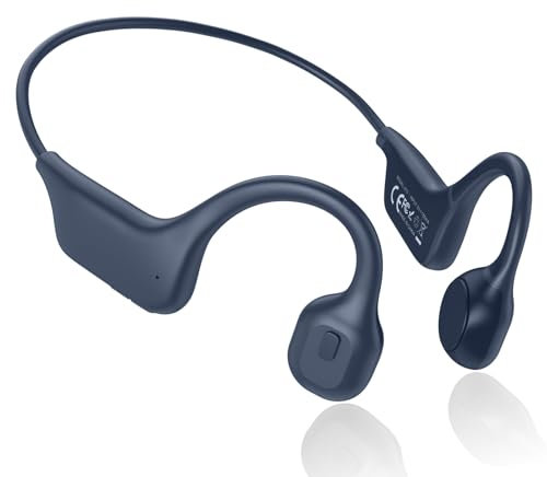 IFECCO Cuffie Conduzione Ossea - Auricolari Conduzione Ossea Bluetooth 5.3 con Microfono,IPX5 Impermeabili Open Ear Wireless Sport Cuffie per Ciclismo,Corsa