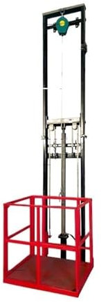 montacargas Plataforma elevadora pequeña, almacén, muelle, sótano, ascensor eléctrico con riel guía simple plataforma de elevación