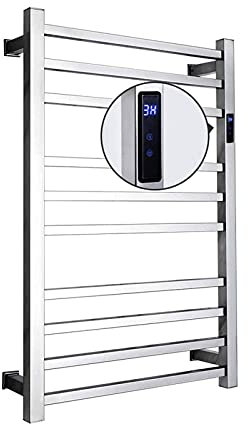 KJSHXYG Calentador de Toallas eléctrico de Pared, toallero eléctrico de Acero Inoxidable 304, radiador de baño de bajo Consumo.