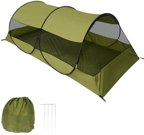 Moskitonetz Pop Up Bett Outdoor, 220 * 120 * 73cm Faltbares Leicht Installieren Unten Wasserdicht Tragbares Campingzelt für Bett Outdoor Campin Bequem Schnell und Tragbar