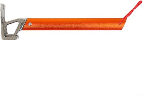 Fauhapyway Martillo de camping CamFor tienda de campaña, mango de aluminio, cabeza de acero inoxidable, gancho extractor de clavos para senderismo, montañismo, mochilero (naranja)