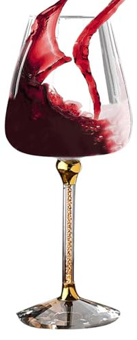 Bicchieri Da Vino Eleganti | Calici da Vino con Design | Supporto Ergonomico con Bicchieri in Organizzatore Rotante per Matrimonio Piscina Compleanno Cocktail all'Aperto Viaggi