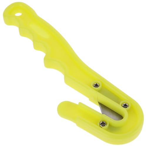 MOBUTOFU Couteau de Plongée Multifonction Coupe Corde sous-Marine en Acier Haute Teneur en Carbone et PP, pour Passionnés de Plongée Jaune, pour Découpe sous l'eau