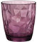 Bormioli Rocco Gläser Set Diamond 1 Stück (Farbe Rock, purple, Trinkgläser 305 ml, spülmaschinenfest, Wasserglas, für Cocktails / Wasser)