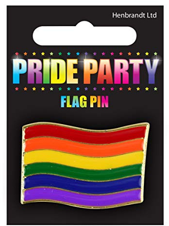 RAINBOW GAY PRIDE FLAG PIN BADGE - LGBT BROOCH FESTIVAL CARNIVAL GIFT (2 Badges)