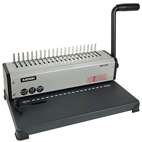 RAYSON SD1202 19-Hole Comb Binder, 10-Sheet Punch, 200-Sheet Capacity