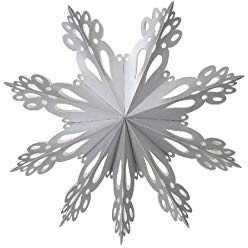Broste Copenhagen Weihnachtsschmuck Schneeflocke Snowflake aus Papier in der Farbe Silver, 15cm, 70080239