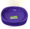 ECO 4 Pc Unbreakable Deep 19 x 19 cm Purple Round Plastic Plates | Large High Edge Kids Plates | Stackable Plastic Plate Reusable for Birthdays, Picnic, BBQ & Parties (Purple, Large)