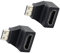 PNGKNYOCN Mini HDMI Adapter,Right Angle Upward Bend HDMI C Type Male to HDMI A Type Female Coupler Connector, Support 4K 1080P, KANGPING for Cameras, Computers, Projectors(2-Pack)
