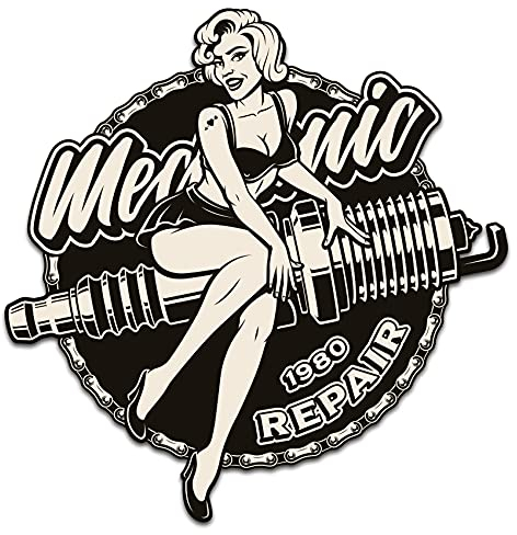 Retro Vintage Aufkleber -Finest Folia Sticker Old School Ace Kult Rockabilly (R149-3 Mechanic Repair)