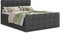 Boxspringbett Best Lux mit Fußteil, 2 Bettkästen und Topper - Doppelbett, Bonell-Matratze, Polsterbett, Bett, Betten, Bettgestell, Schlafzimmer (Graphit (Inari 94), 160 x 200 cm)