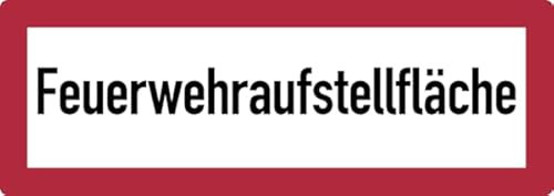 Schild Alu 2mm Feuerwehrschild Feuerwehraufstellfläche gem. DIN 4066 210x594 mm