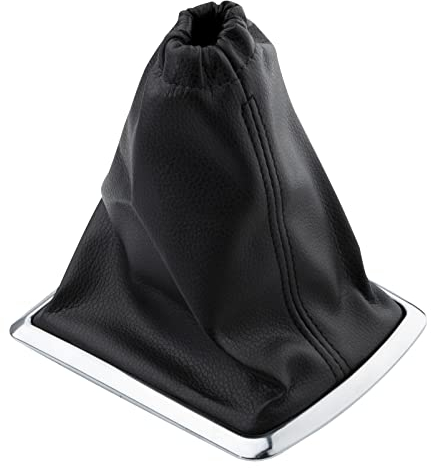 ZEALfix Cubierta de palanca de cambios para Focus 2005-2012, color negro, SI-A0346 para Focus MK2 2005-2008, piel sintética negra