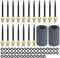 YINETTECH 18 Stück Dartspitzen Stahl & 50 Stück Dart Gummiringe & 2 Stück Dart Spitzer 2 BA Gewinde Dart Ausrüstung Zubehör für Dartpfeile mit Weicher/Stahlspitze