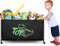 MISSLO Groß Spielzeugkiste mit Rollen Stoff Aufbewahrungsbox Kinder Bhwarz Spielzeug Aufbewahrung Organizer Korb für Jungen, Mädchen, Kinderzimmer, Spielzimmer, 124L, schwarz