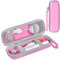 TUNYINSH Elektrische Zahnbürste Reiseetui für Pro/Phlips Sonicare Electric Toothbrush mit Zubehör Aufbewahrung, Tragbare Hartschalen Reisehülle Zahnbürstenhalter Tasche(Rosa)